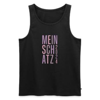 Mein Schatz - Männer Premium Bio Tank Top - Schwarz - Vorne - Michal (187cm)