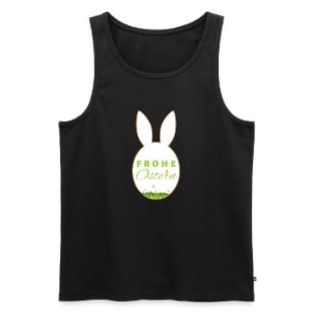Happy Easter - Men's Premium Organic Tank Top - black - Front - Michal (187cm)