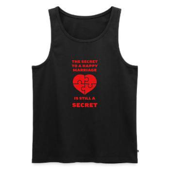 Le secret du mariage - Débardeur bio Premium Homme - noir - Devant - AI Model Male 178 light (178cm)