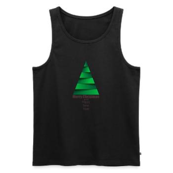 Moderner Weihnachtsbaum Modern Christmas Tree - Männer Premium Bio Tank Top - Schwarz - Vorne - Michal (187cm)