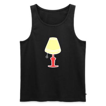 Lampe 70er Jahre - Männer Premium Bio Tank Top - Schwarz - Vorne - AI Model Male 178 light (178cm)