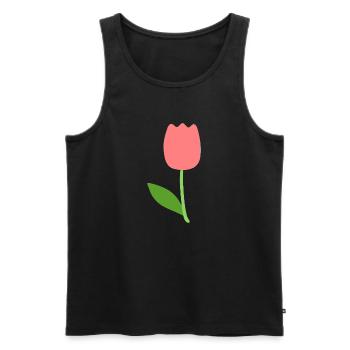tulip flower - Men's Premium Organic Tank Top - black - Front - Michal (187cm)