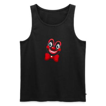 Clown,Carnival,Clown Face,Carnival,Helau - Men's Premium Organic Tank Top - black - Front - AI Model Male 178 light (178cm)