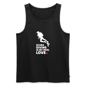 J’adore la plongée sous-marine - Débardeur bio Premium Homme - noir - Devant - AI Model Male 178 light (178cm)