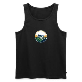 Traktor - Männer Premium Bio Tank Top - Schwarz - Vorne - Michal (187cm)