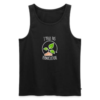 J'PEUX PAS J'AI PERMACULTURE - Débardeur bio Premium Homme - noir - Devant - Michal (187cm)