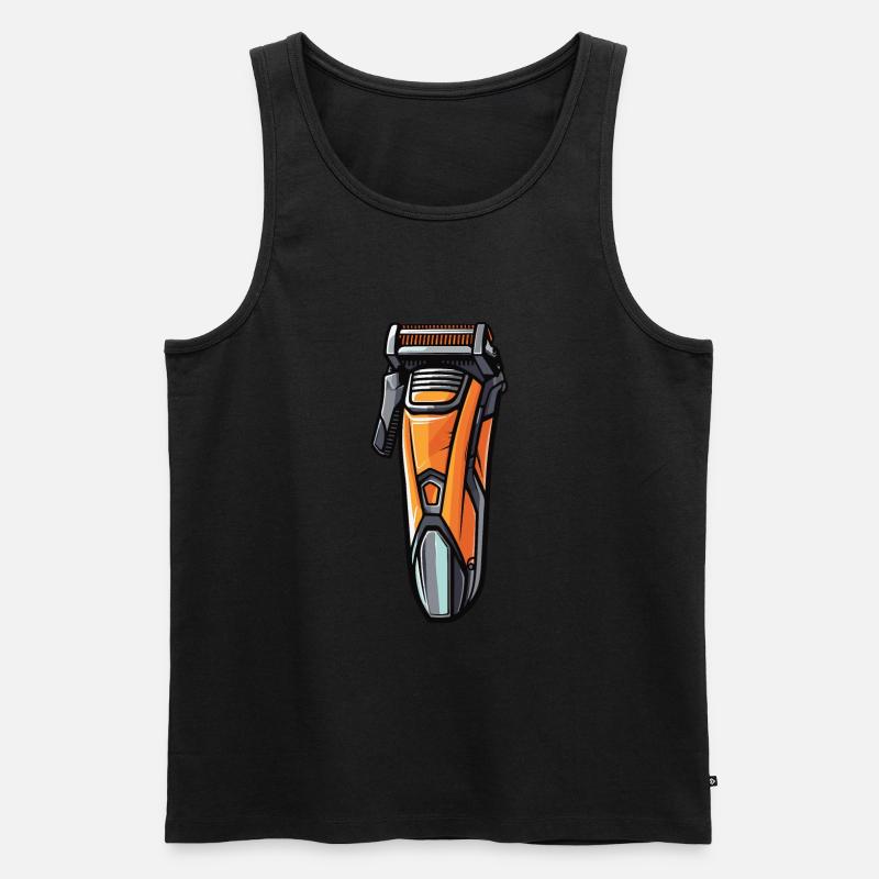 Haarschneidemaschine Friseur Barber - Männer Premium Bio Tank Top - Schwarz