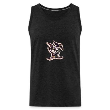 Vogelschwarm - Männer Premium Bio Tank Top - Anthrazit - Vorne - Alexander (188cm)