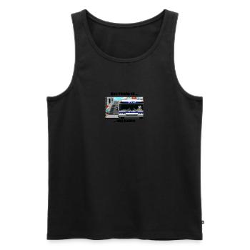 Bay-Trans 42 - 8 bits Retrogame Charme Zak - Débardeur bio Premium Homme - noir - Devant - AI Model Male 178 light (178cm)