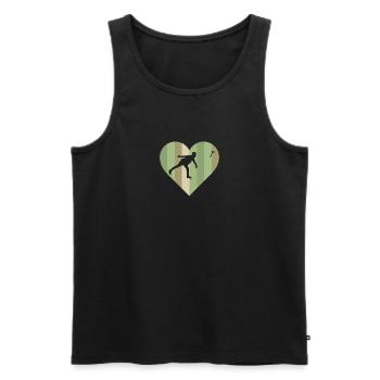 Axt Axtwerfen Axe Throwing - Männer Premium Bio Tank Top - Schwarz - Vorne - AI Model Male 178 light (178cm)