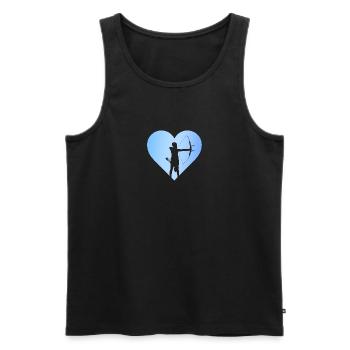 Bow Bow Archery - Men's Premium Organic Tank Top - black - Front - AI Model Male 178 light (178cm)