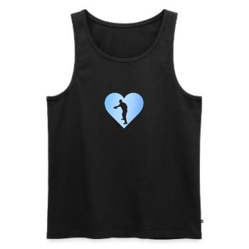 Disc Disc Golf Sport - Men's Premium Organic Tank Top - black - Front - AI Model Male 178 light (178cm)