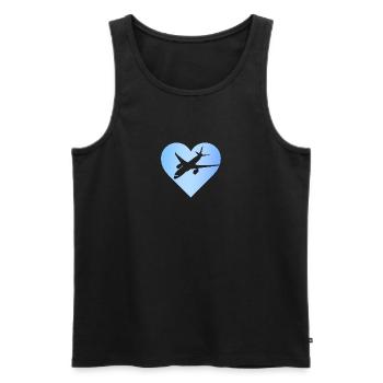 Aerospace Engineering Airplane Flying - Men's Premium Organic Tank Top - black - Front - Michal (187cm)