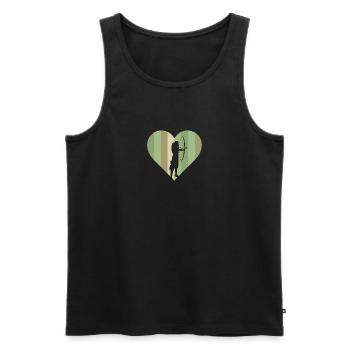 Bogen Langbogen Bogenschießen - Männer Premium Bio Tank Top - Schwarz - Vorne - AI Model Male 178 light (178cm)