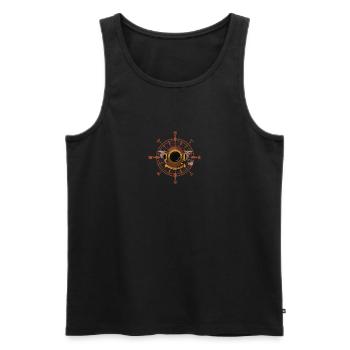 scaphandre world boussole idée cadeau et tshirts - Débardeur bio Premium Homme - noir - Devant - AI Model Male 178 light (178cm)