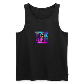 FCK AFD - Montrer l’exemple contre la droite, contre les nazis - Débardeur bio Premium Homme - noir - Devant - AI Model Male 178 light (178cm)