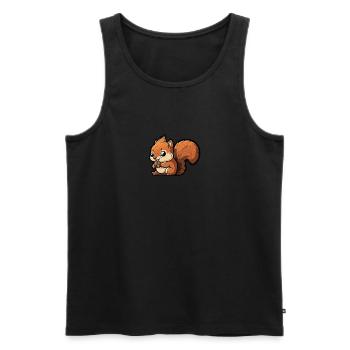écureuil mignon - Débardeur bio Premium Homme - noir - Devant - Michal (187cm)
