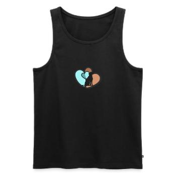 dog training agility - Men's Premium Organic Tank Top - black - Front - AI Model Male 178 light (178cm)