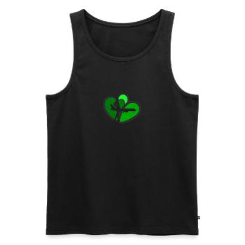 flight attendant - Men's Premium Organic Tank Top - black - Front - AI Model Male 178 light (178cm)