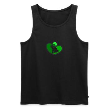 Frosch Teich - Männer Premium Bio Tank Top - Schwarz - Vorne - AI Model Male 178 light (178cm)