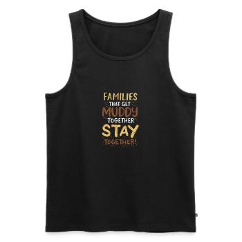 Mud Run Schlamm - Männer Premium Bio Tank Top - Schwarz - Vorne - Michal (187cm)