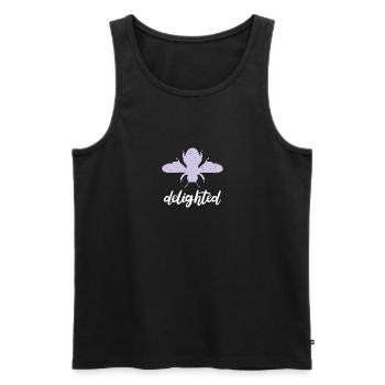Purple Pastel Bee Abeille Ravi Soyez ravi - Débardeur bio Premium Homme - noir - Devant - AI Model Male 178 light (178cm)