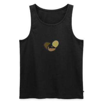 DJ Discjockey Electro - Männer Premium Bio Tank Top - Schwarz - Vorne - AI Model Male 178 light (178cm)