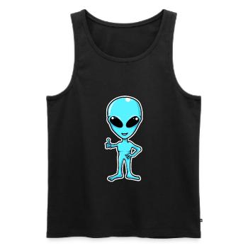 Alien - Männer Premium Bio Tank Top - Schwarz - Vorne - Michal (187cm)