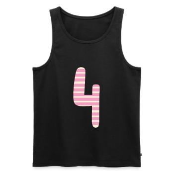 Nummer 4 - Männer Premium Bio Tank Top - Schwarz - Vorne - AI Model Male 178 light (178cm)