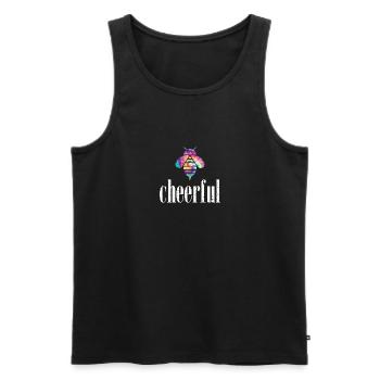 Tie Dye Bee Cheerful Biene Be Cheerful - Débardeur bio Premium Homme - noir - Devant - Michal (187cm)