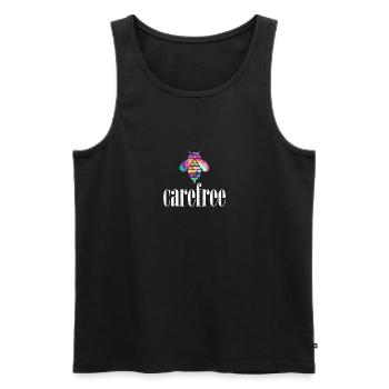 Tie Dye Bee Carefree Biene Be Carefree - Männer Premium Bio Tank Top - Schwarz - Vorne - Michal (187cm)
