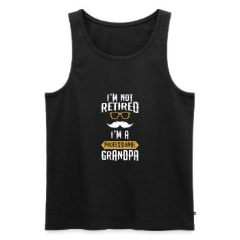 Pensioniertes berufliches Großvater-Ruhestandsgeschenk - Männer Premium Bio Tank Top - Schwarz - Vorne - Michal (187cm)