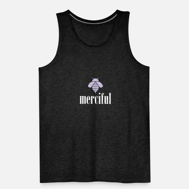 Purple Pastel Bee Merciful Bee Be Merciful Men's Premium Organic Tank Top