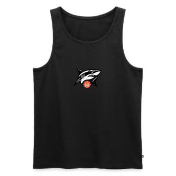 Die Basketballmannschaft der Haie - Männer Premium Bio Tank Top - Schwarz - Vorne - Michal (187cm)