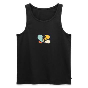 Einradfahren Pedale Fahrrad - Männer Premium Bio Tank Top - Schwarz - Vorne - AI Model Male 178 light (178cm)