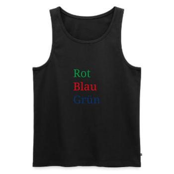 Optische Täuschung Illusion - Männer Premium Bio Tank Top - Schwarz - Vorne - AI Model Male 178 light (178cm)