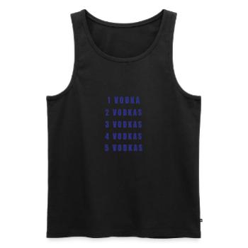 VODKA - Débardeur bio Premium Homme - noir - Devant - Michal (187cm)
