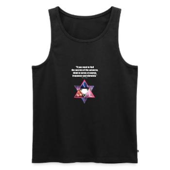 merkaba tesla - Men's Premium Organic Tank Top - black - Front - AI Model Male 178 light (178cm)