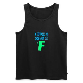 I dont give a F - Männer Premium Bio Tank Top - Schwarz - Vorne - AI Model Male 178 light (178cm)