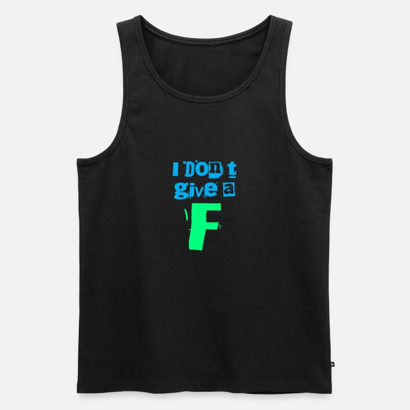 I dont give a F - Männer Premium Bio Tank Top - Schwarz