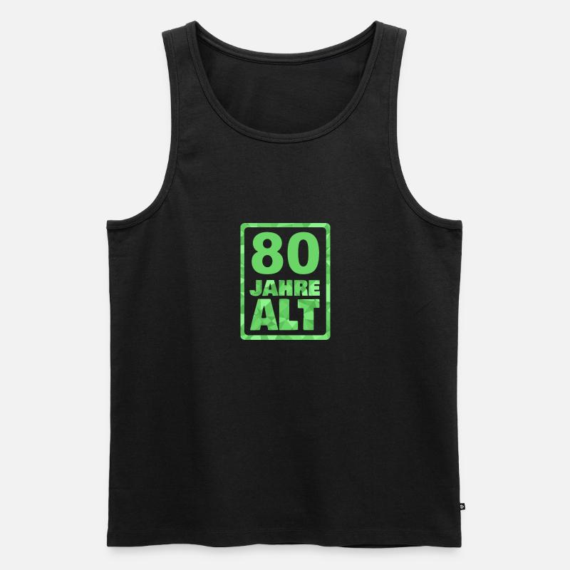 Alter 80 - Männer Premium Bio Tank Top - Schwarz