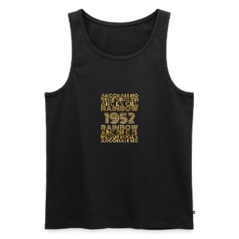 Rainbow 1952 - Men's Premium Organic Tank Top - black - Front - AI Model Male 178 light (178cm)