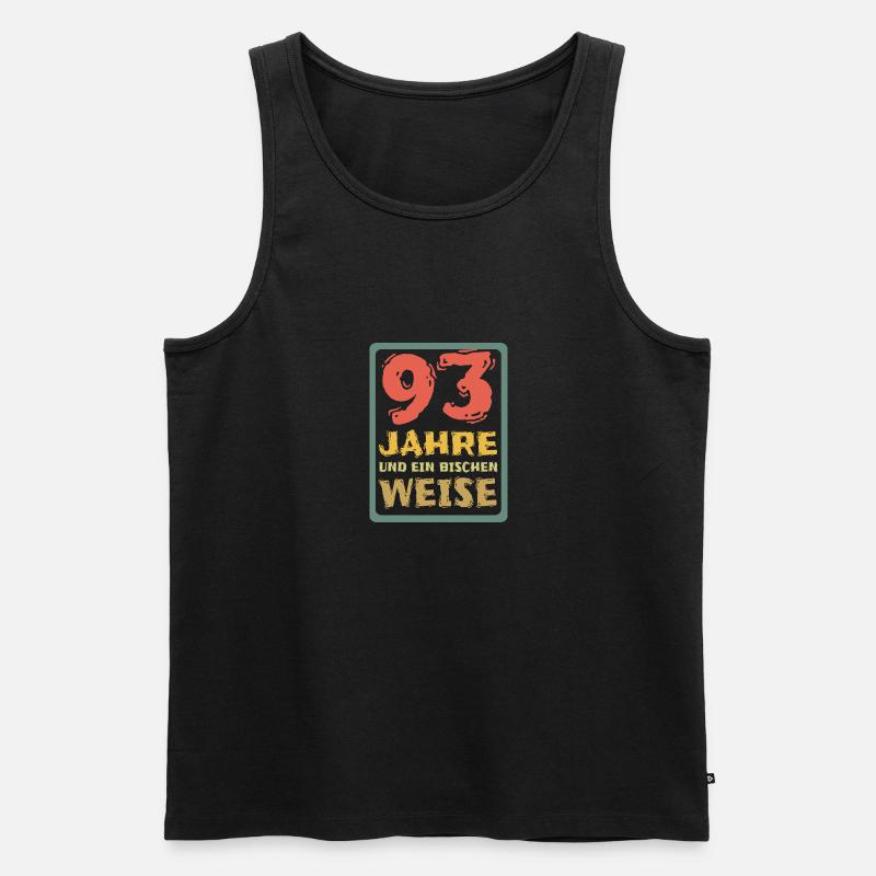 93 - Männer Premium Bio Tank Top - Schwarz