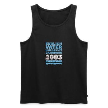 mit 2003 - Männer Premium Bio Tank Top - Schwarz - Vorne - Michal (187cm)