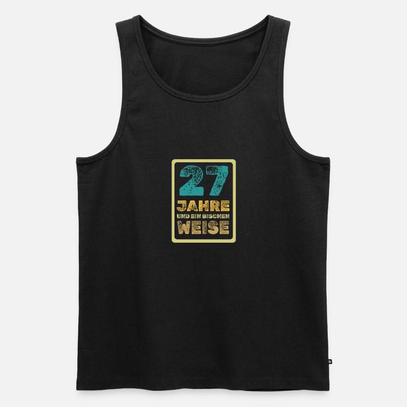 Weisheit 27 - Männer Premium Bio Tank Top - Schwarz