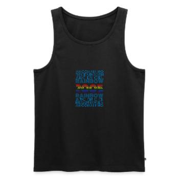 DesignProduct ColorPrint AreasDesign Size44%-137. - Men's Premium Organic Tank Top - black - Front - AI Model Male 178 light (178cm)