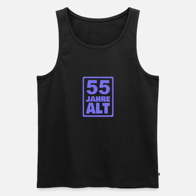 Alt 55 - Männer Premium Bio Tank Top - Schwarz