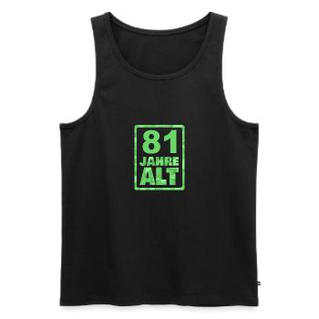 Alt 81 - Männer Premium Bio Tank Top - Schwarz - Vorne - AI Model Male 178 light (178cm)
