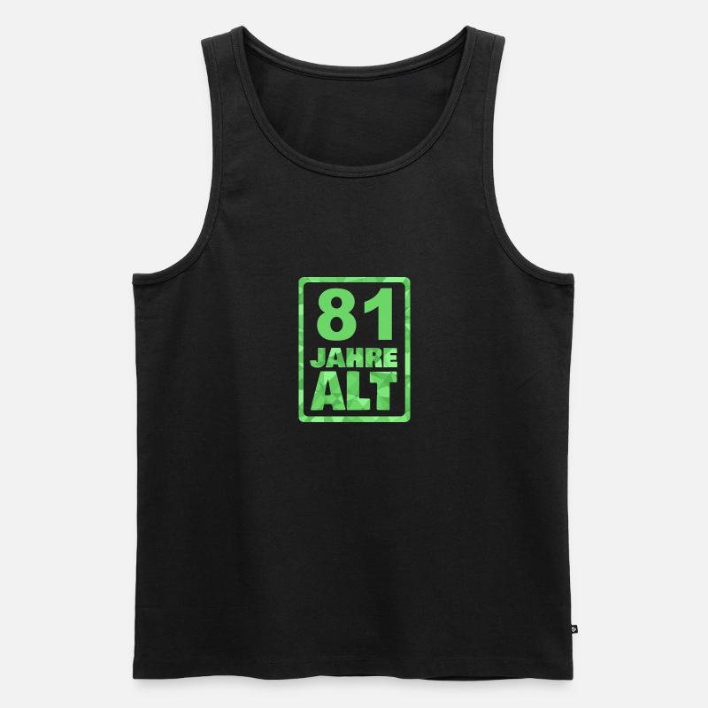 Alt 81 - Männer Premium Bio Tank Top - Schwarz