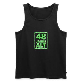 48 - Männer Premium Bio Tank Top - Schwarz - Vorne - AI Model Male 178 light (178cm)
